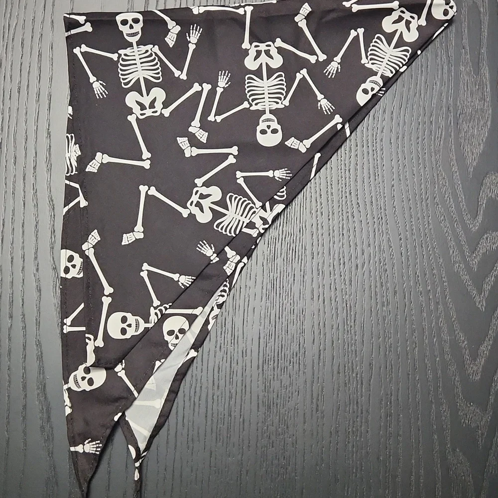 Skeleton Print Pet Bandana